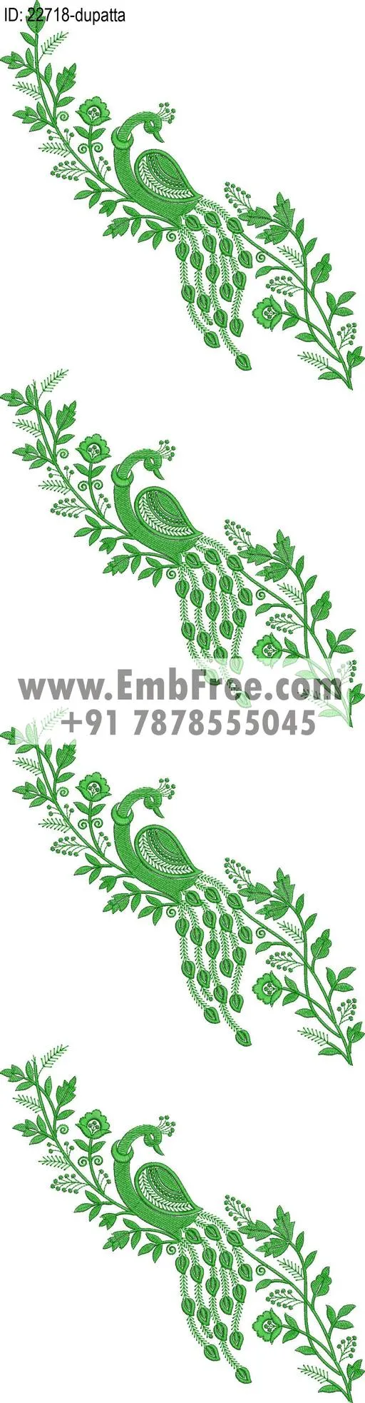 dupatta embroidery design-ID:22718