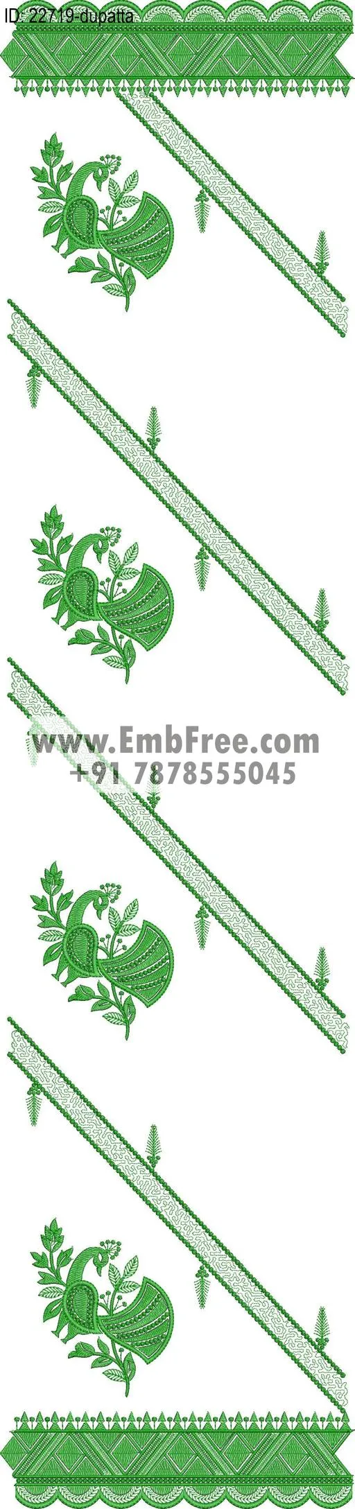 dupatta embroidery design-ID:22719