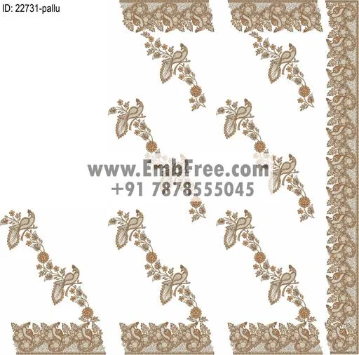 Embroidery designs for saree id:22731