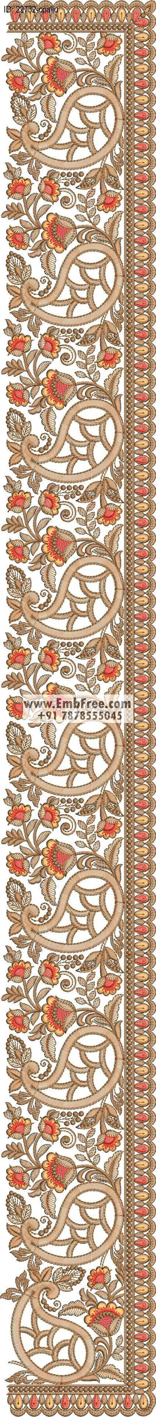 saree cpallu embroidery design