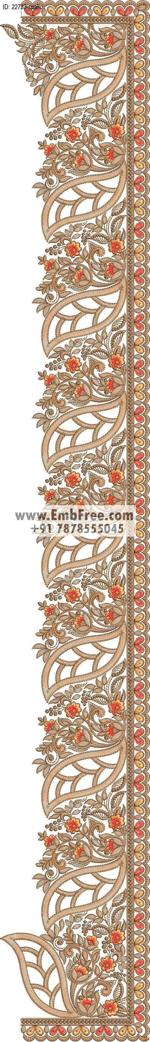 saree cpallu embroidery design