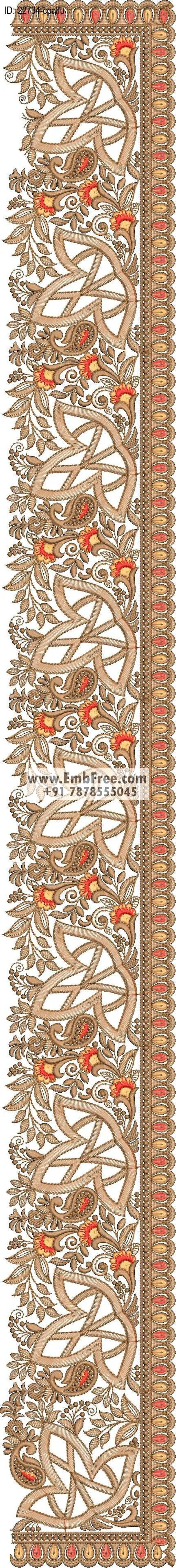 saree cpallu embroidery design