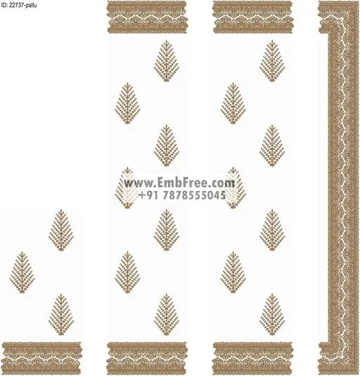 Embroidery designs for saree id:22737
