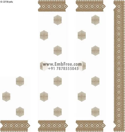 Embroidery designs for saree id:22738
