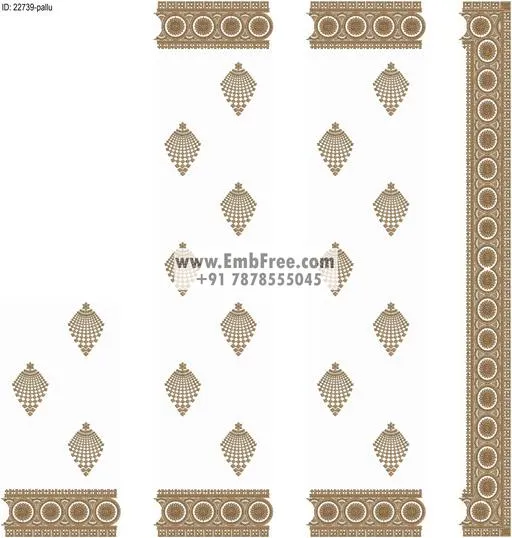 Embroidery designs for saree id:22739