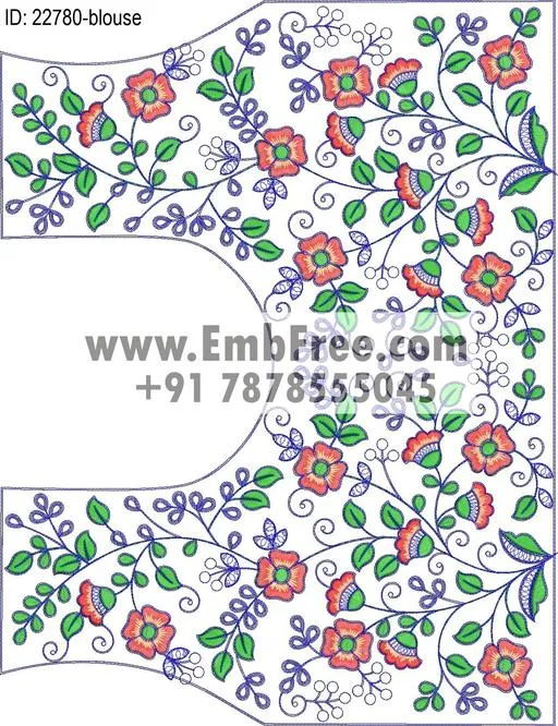 blouse embroidery design-ID:22780