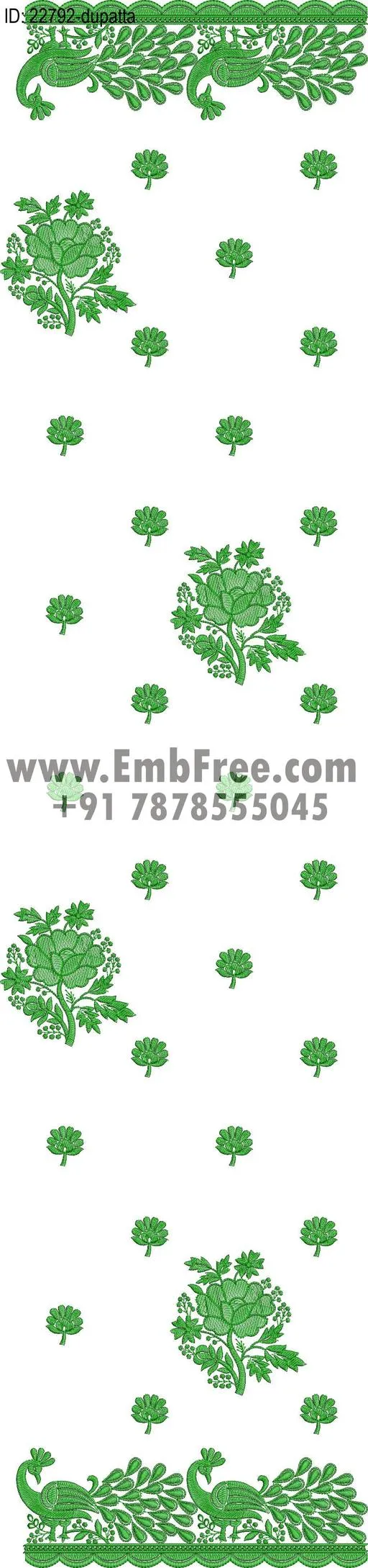 dupatta embroidery design-ID:22792