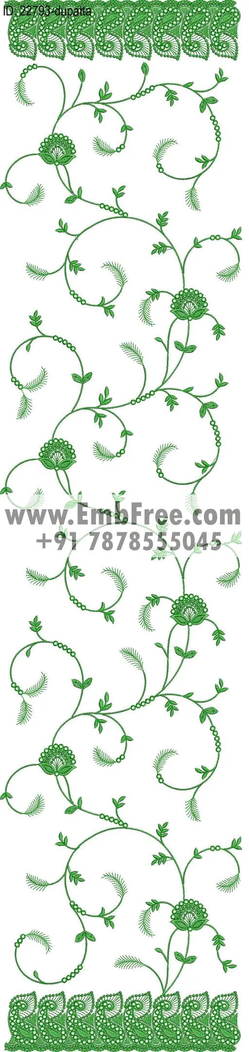 dupatta embroidery design-ID:22793
