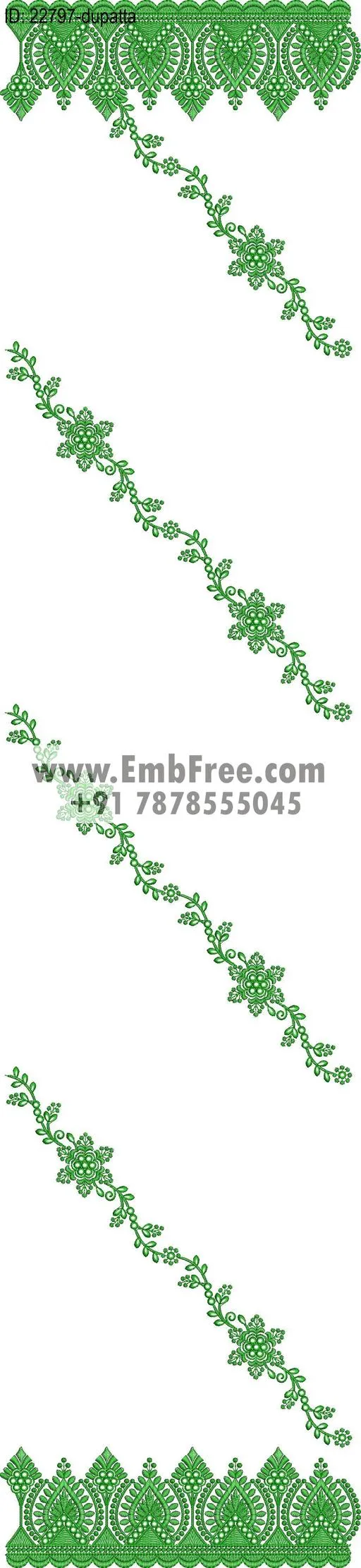 dupatta embroidery design-ID:22797