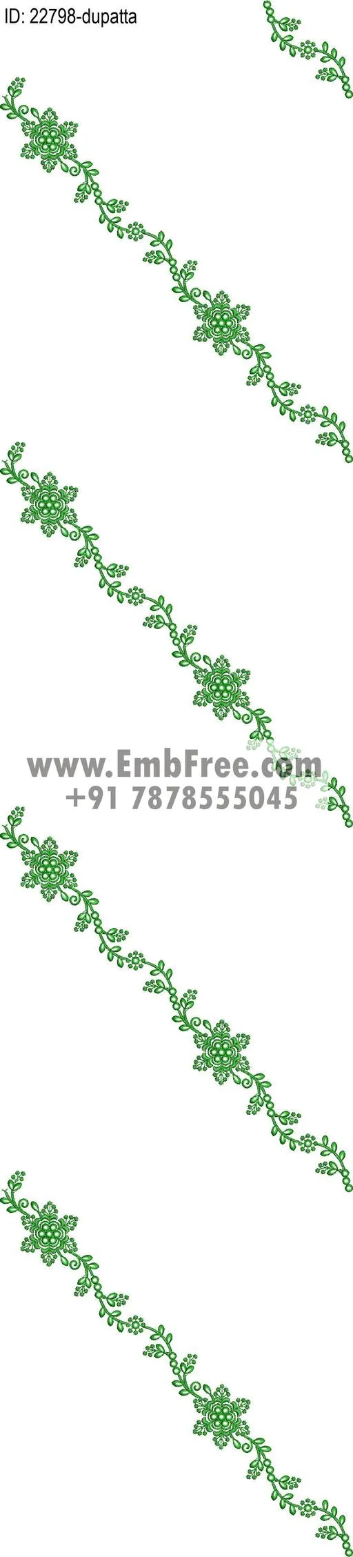 dupatta embroidery design-ID:22798