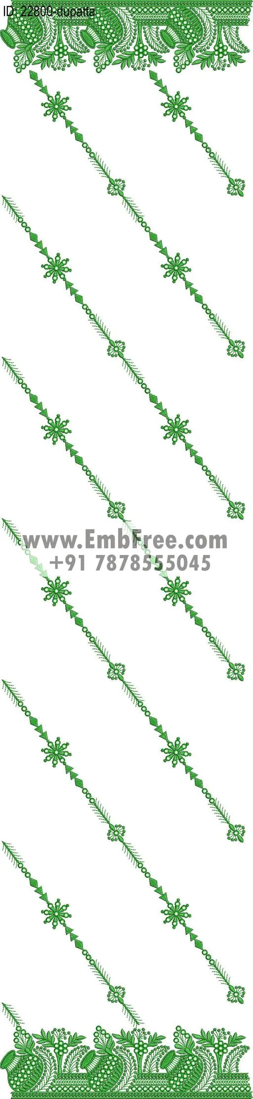 dupatta embroidery design-ID:22800