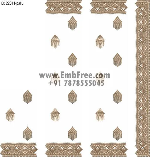 Embroidery designs for saree id:22811