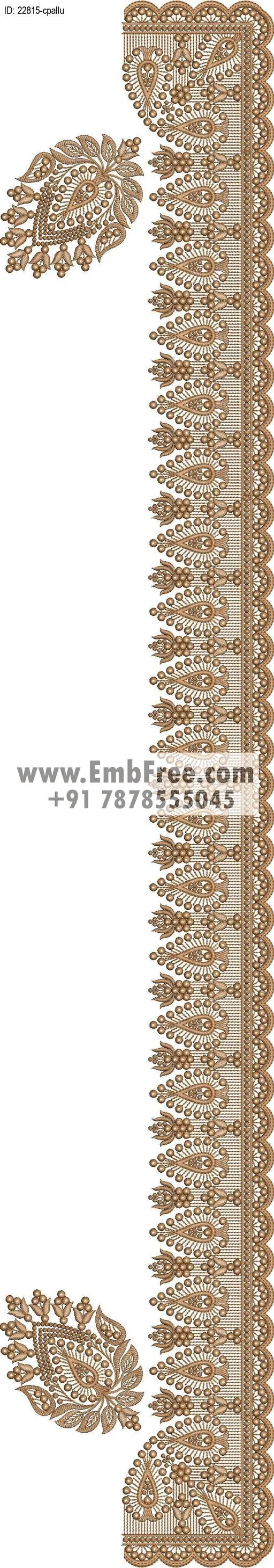 saree cpallu embroidery design