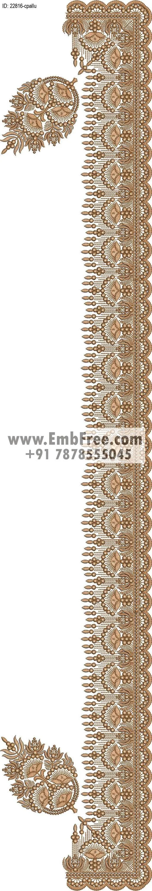 saree cpallu embroidery design