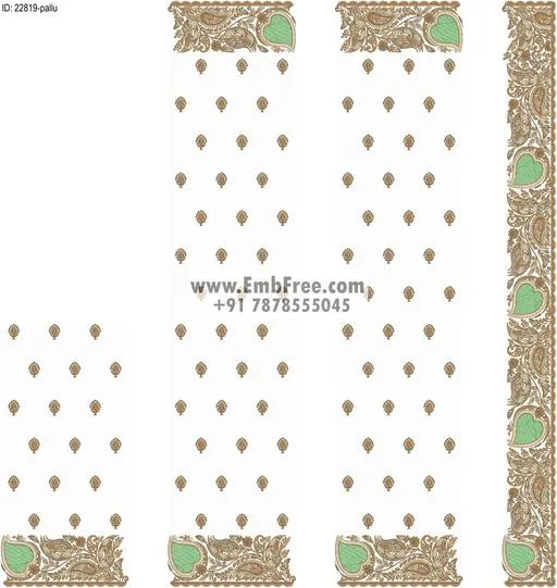 Embroidery designs for saree id:22819