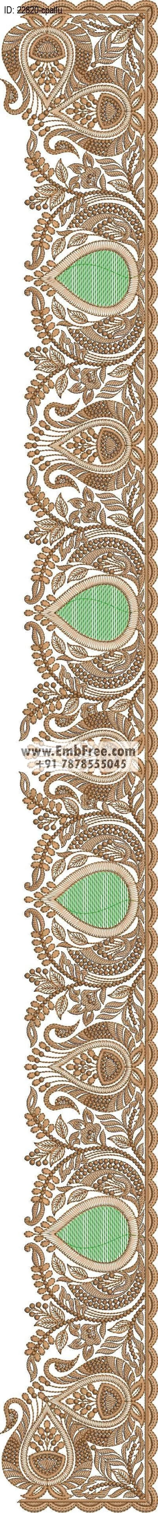 saree cpallu embroidery design