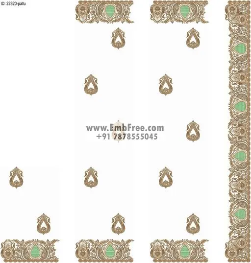 Embroidery designs for saree id:22820