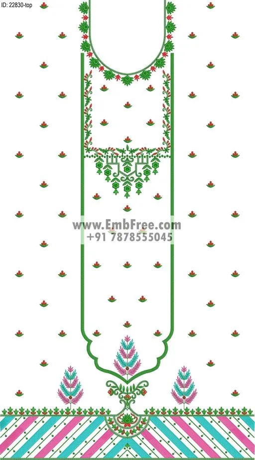 Embroidery Designs for dress id:22830