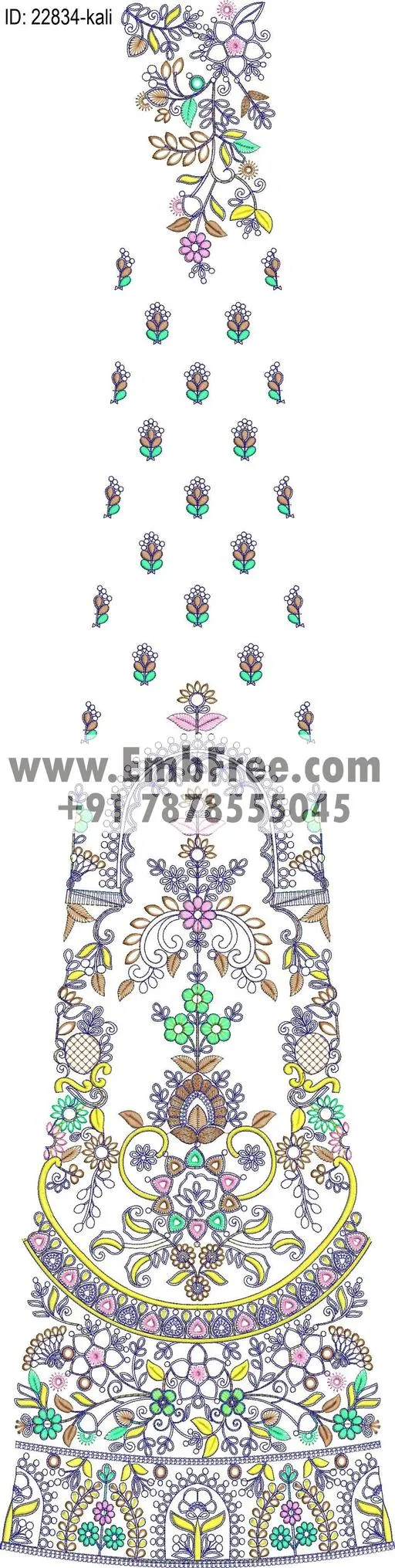 lahenga embroidery design-ID:22834
