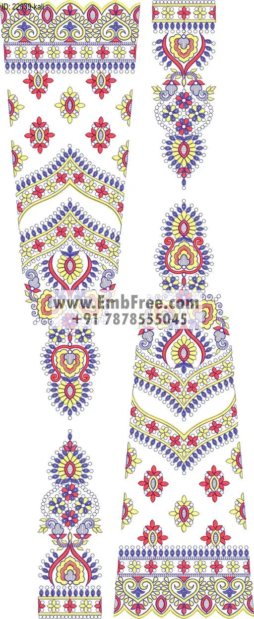 Embroidery Designs for dress id:22839