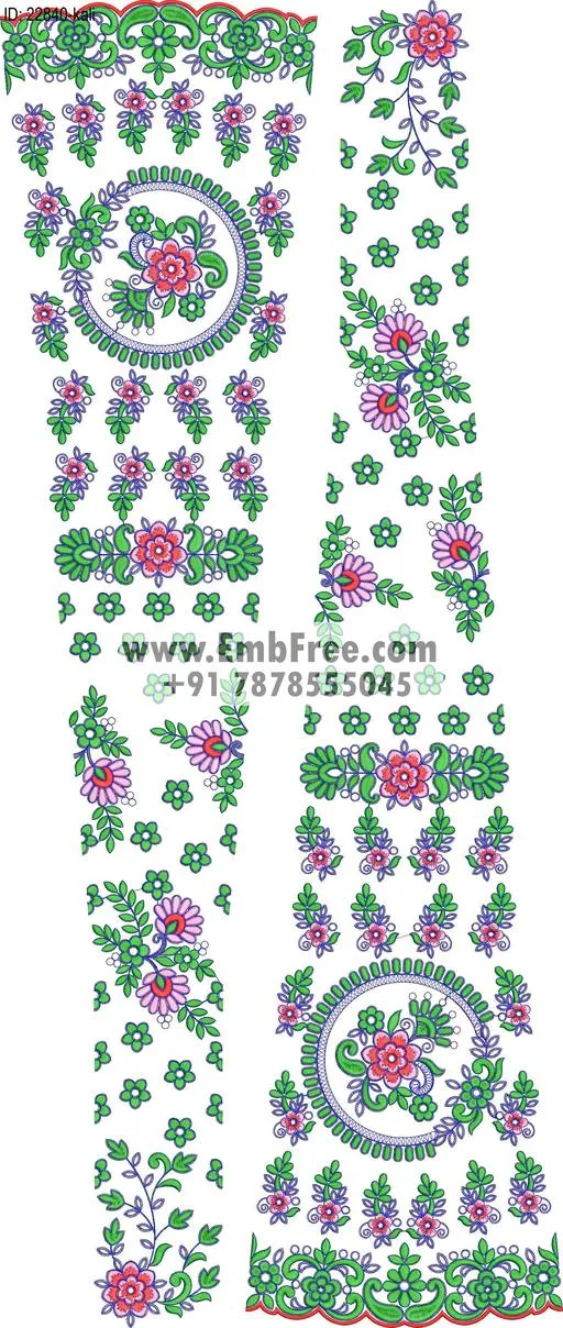 Embroidery Designs for dress id:22840