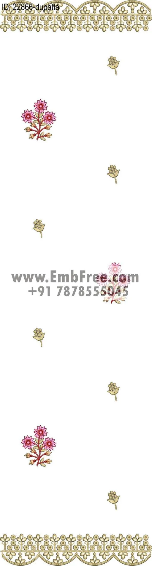 top dupatta embroidery design