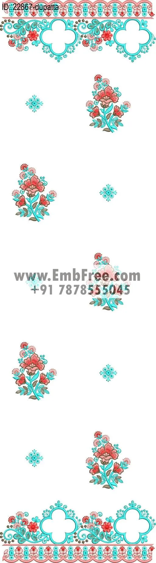 top dupatta embroidery design