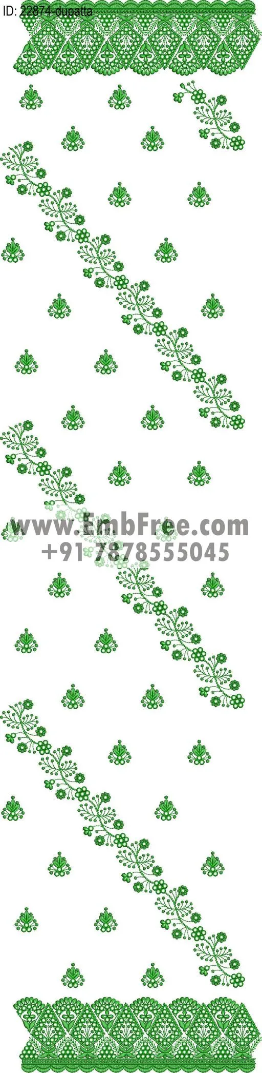 dupatta embroidery design-ID:22874