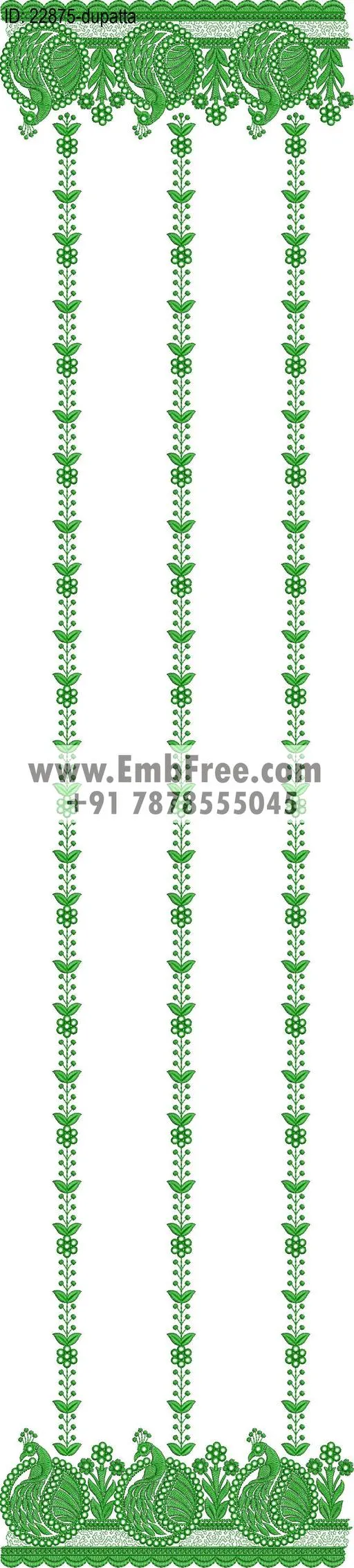dupatta embroidery design-ID:22875