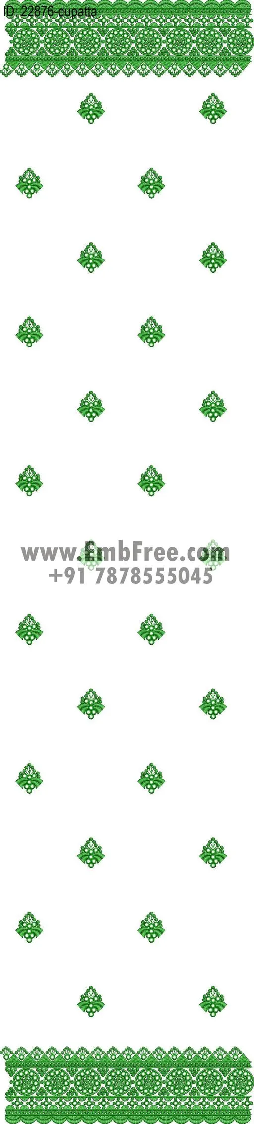 dupatta embroidery design-ID:22876