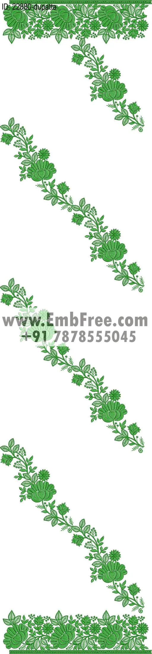 dupatta embroidery design-ID:22880
