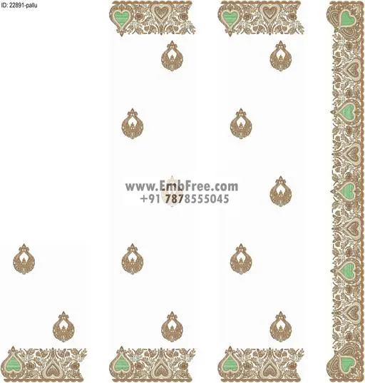 Embroidery designs for saree id:22891