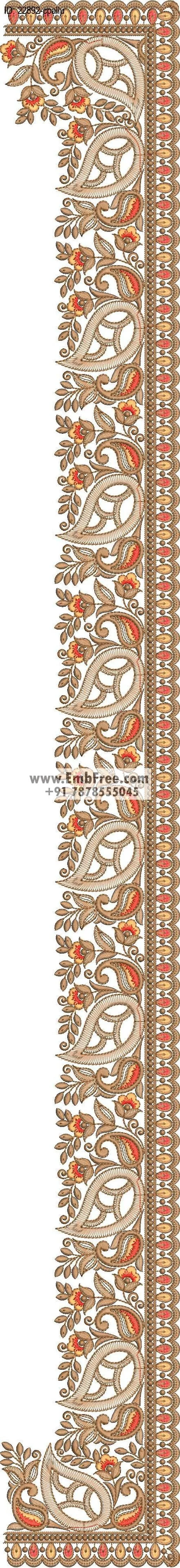 saree cpallu embroidery design