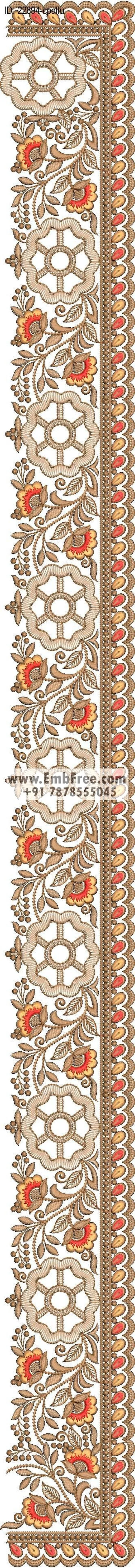 saree cpallu embroidery design