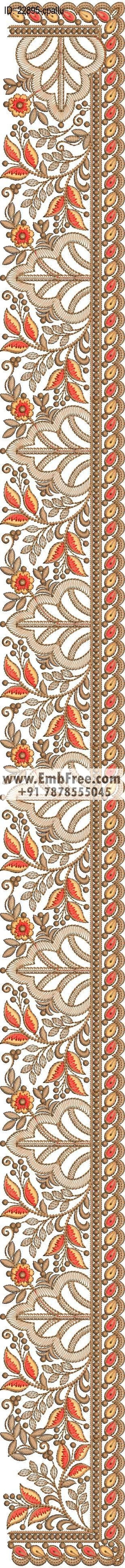 saree cpallu embroidery design