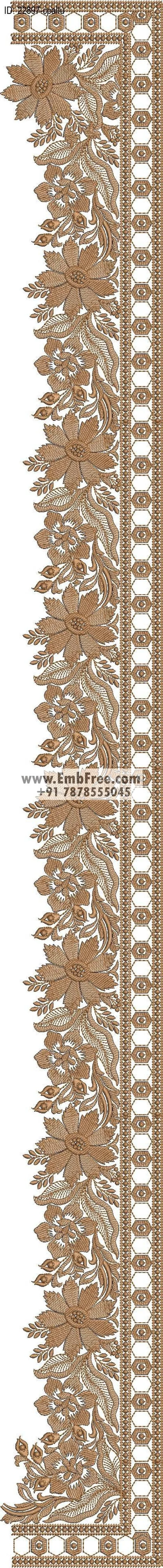 saree cpallu embroidery design