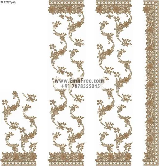 Embroidery designs for saree id:22897