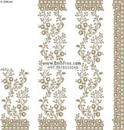 Embroidery designs for saree id:22898