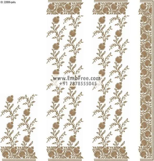 Embroidery designs for saree id:22899
