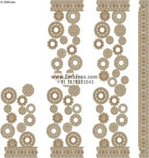 Embroidery designs for saree id:22900