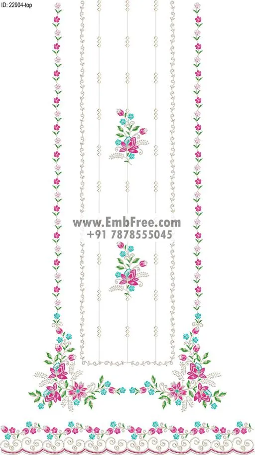 Embroidery Designs for dress id:22904