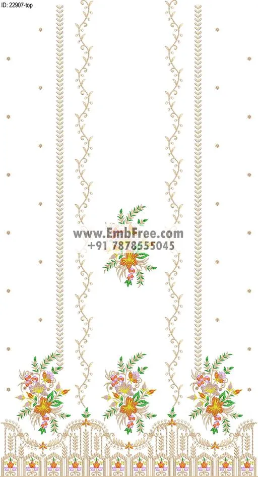 Embroidery Designs for dress id:22907