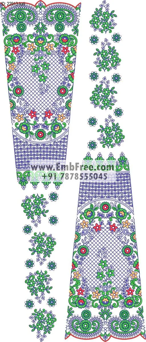 Embroidery Designs for dress id:22913