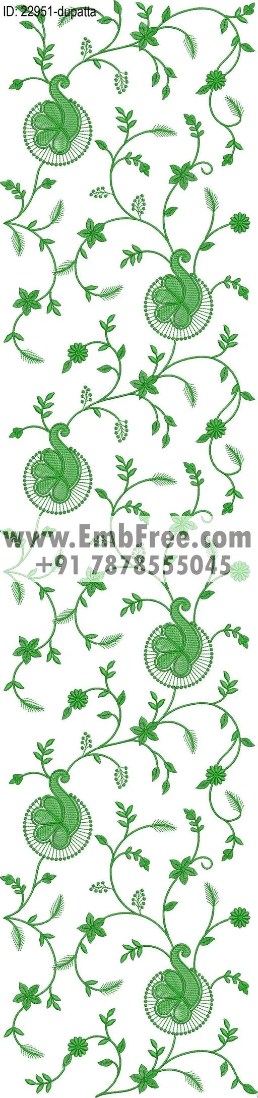 dupatta embroidery design-ID:22951