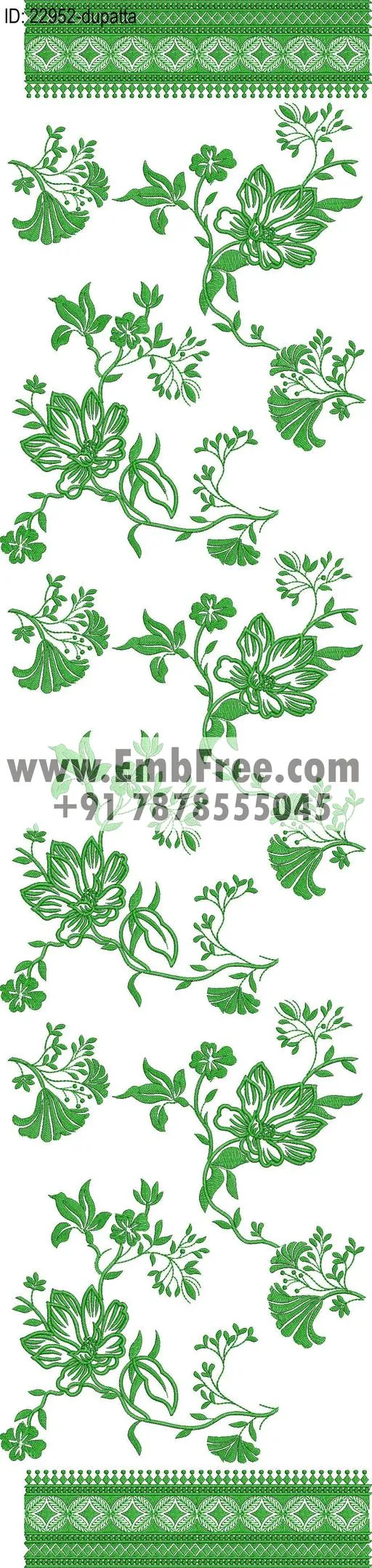 dupatta embroidery design-ID:22952