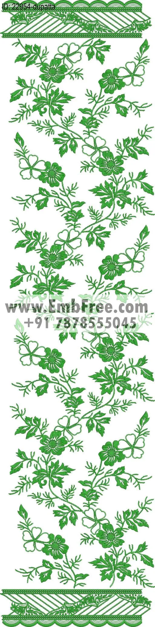 dupatta embroidery design-ID:22954