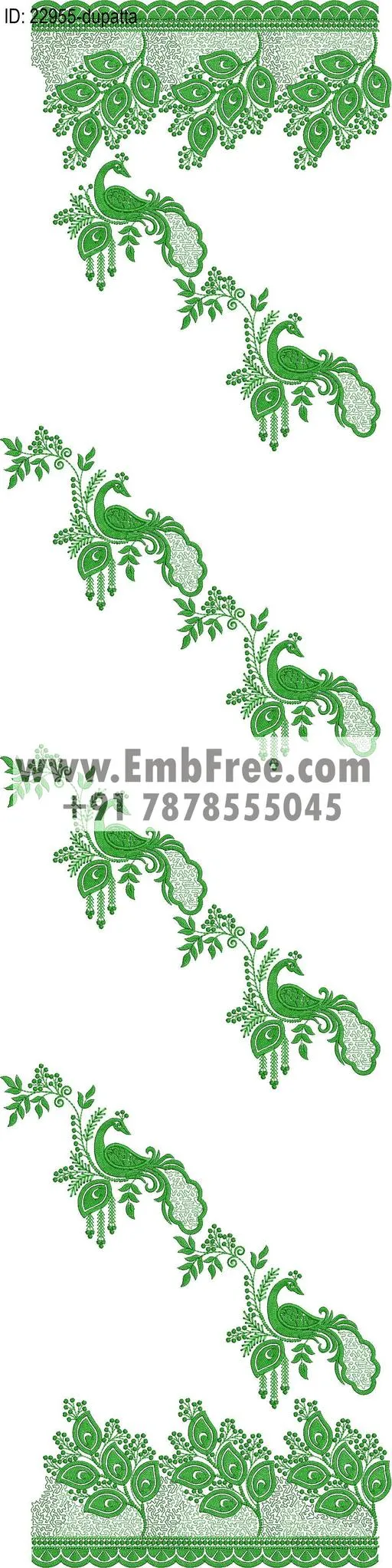 dupatta embroidery design-ID:22955