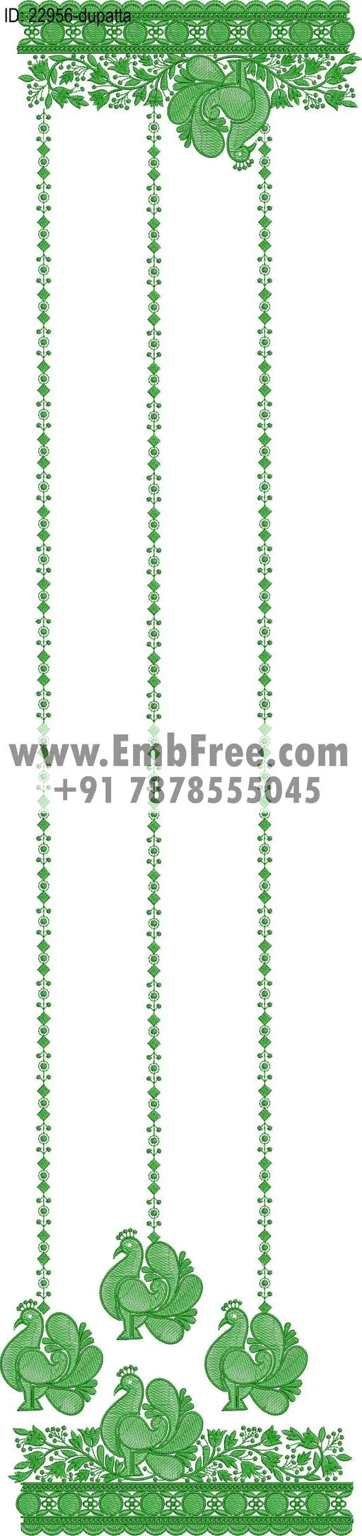 dupatta embroidery design