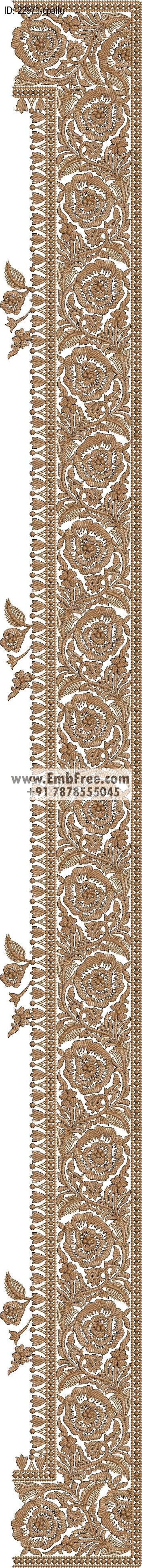 saree cpallu embroidery design