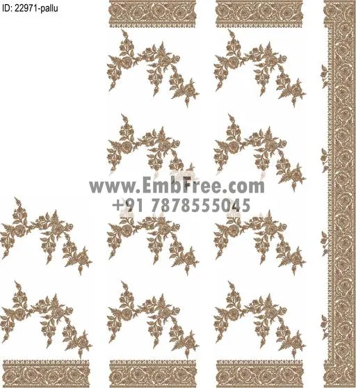 Embroidery designs for saree id:22971